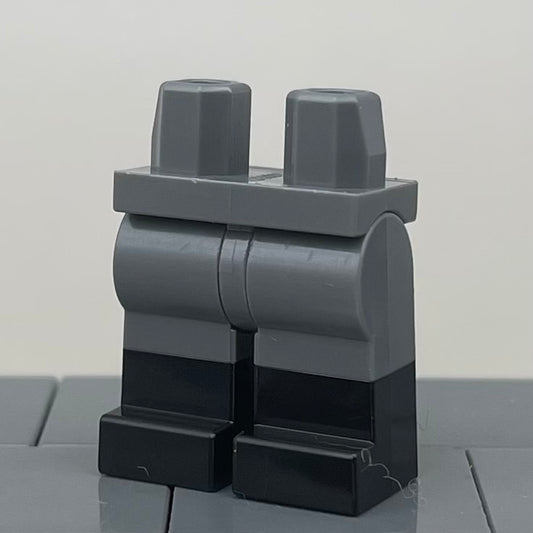Legs, Gray w/ Black Boots - LEGO® Part